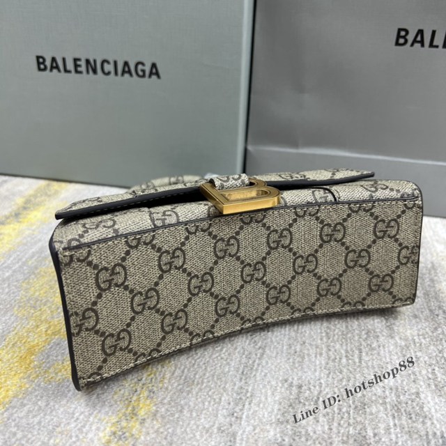 Balenciaga×GUCCI聯名專櫃爆款Xs沙漏包 巴黎世家原單手提肩背包 8895聯名 fyj1243